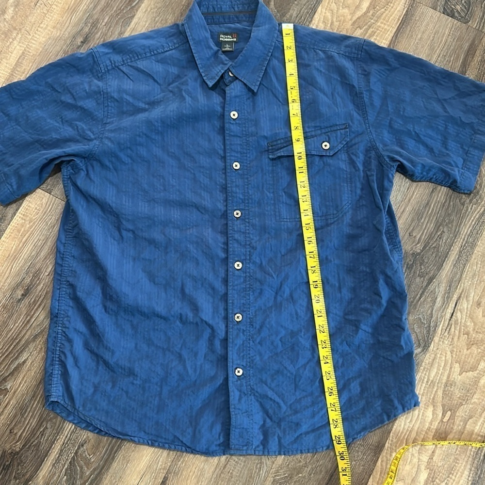 Royal Robbins denim blue color button front short sleeve shirt size large - Picture 6 of 15